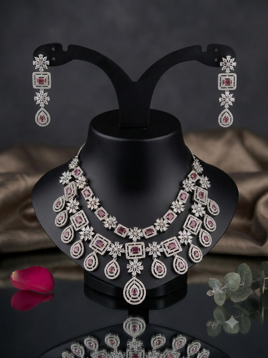 Ruby Bloom Diamond Statement Set