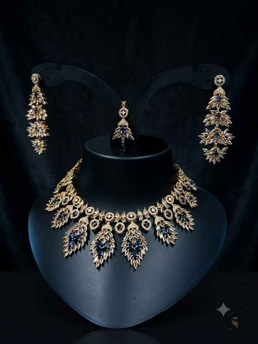 Midnight Sapphire Statement Necklace Set